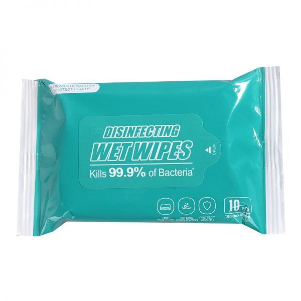 10 pcs Travel Antibacterial Wipes